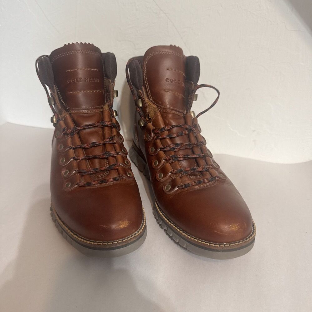 COLE HAAN Men's ZEROGRAND Hiker Boot - British Tan Leather - C30405 - 7.5M
